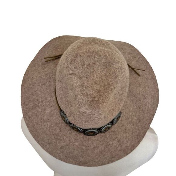 American Eagle Wool Concho Floppy Boho Hat Western One Size - Picture 3 of 5